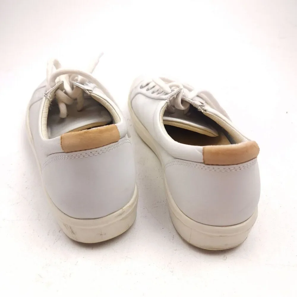 ECCO SOFT 7 Womens 8-8.5 Street Shoes Casual Sneakers Leather EU 39